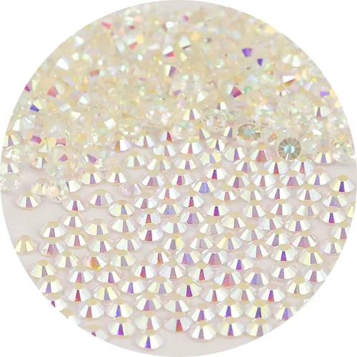 Miniatura 37 de NCB 288 diamantes de imitación de cristal redondos para arte de uñas, con parte trasera plana, para hacer accesorios de bricolaje, zapatos, ropa
