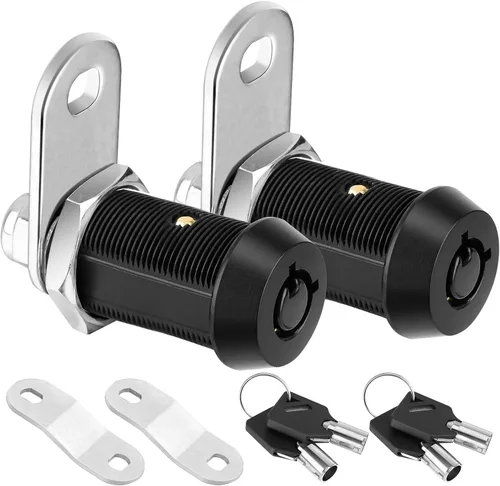 Miniatura 14 de PTEROMY Paquete de 2 cerraduras de gabinete con llaves, cerradura tubular de leva resistente de 5/8 pulgadas para cerraduras de almacenamiento