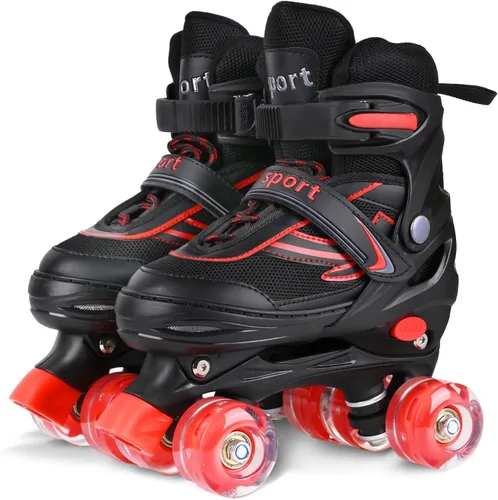 Patines en línea G MGY OLED para niños pequeños, patines ajustables en 4 tallas con todas las ruedas iluminadas, patines iluminados divertidos para