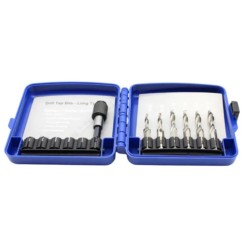 Miniatura 10 de TMAX Broca combinada de 2 piezas 1/4-20 y grifo multiuso desbarbado avellanador hexagonal