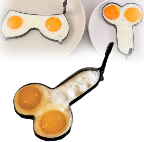 Miniatura 10 de Divertido molde de huevo de dedo medio, molde único para huevos cocidos, anillos de huevo para freír huevos, anillo de huevo antiadherente, 4 piezas