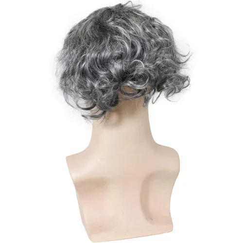 Miniatura 6 de Voloria Toupee para hombre 0.0 in piel ultra fina pu hombres postizo europeo virgen sistema de reemplazo de cabello humano piezas 10x8inch 1B