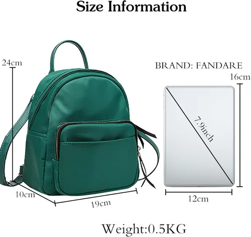 Miniatura 7 de FANDARE - Mochila para mujer, Negro), CC-AU003