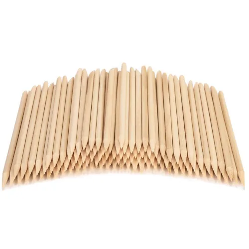 Juego de 100 palitos naranjas para uñas de 4.5 pulgadas, juego de empujador y removedor de cutículas de madera, no tóxico, seguro para la piel,