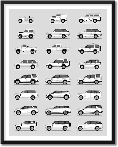 Miniatura 27 de Idea Network Póster hecho a mano compatible con Chevy impreso, arte de pared, decoración hecha a mano de lo mejor de las generaciones de Chevy