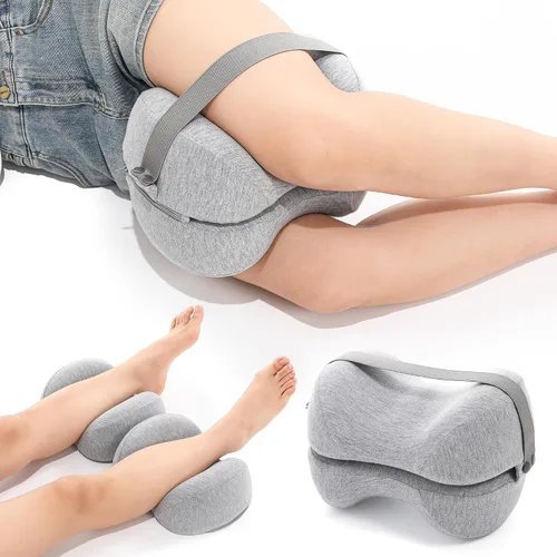 wefaner Almohada de rodilla para personas que duermen de lado, almohada de pierna, soporte de rodilla y pie para aliviar el dolor, ancianos, mujeres