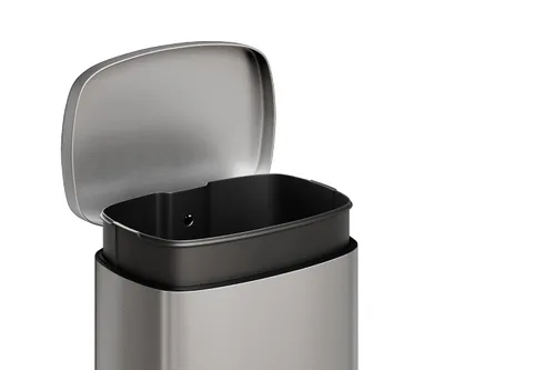 Miniatura 9 de Garvee Cubo de basura de acero inoxidable para cocina, de 13 galones / 50 L, gran capacidad, cubo de basura de metal inoxidable con tapa de cierre