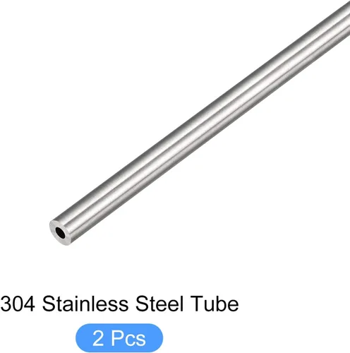 Miniatura 5 de METALLIXITY Tubo de acero inoxidable 304 (0.118 in de diámetro exterior x 0.039 in pared T x 9.843 in de largo), 2 piezas, tubo recto - para muebles