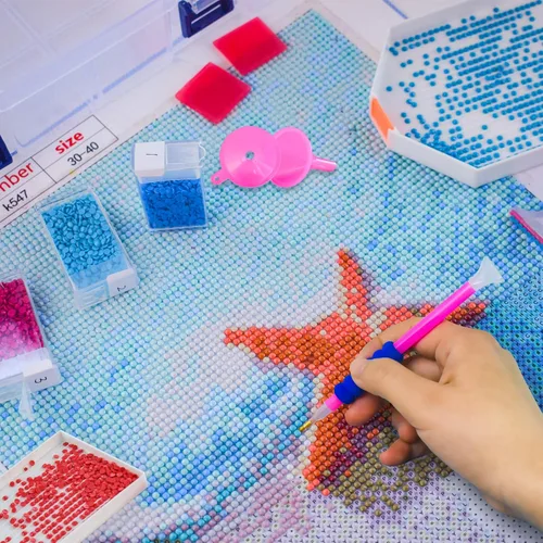 Miniatura 6 de Suptikes 110 herramientas y accesorios de pintura de diamante con 44 ranuras para pintura de diamante para adultos o niños, se aplica a pintura