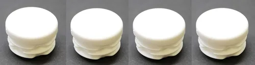 Miniatura 9 de Tapa de extremo de tubo redondo blanco de 1 pulgada, tapón de tubo de tubo de diámetro exterior de 1 pulgada, inserto de tapa de enchufe de plástico