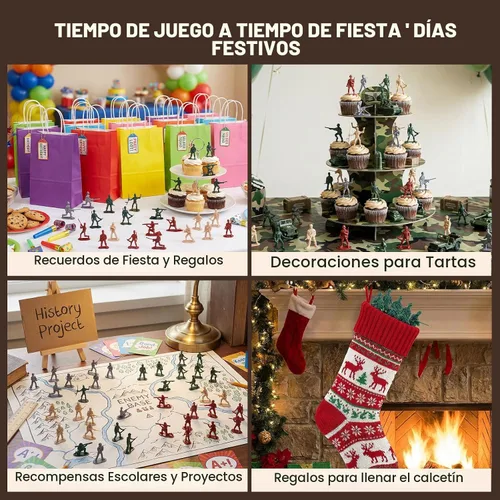 Miniatura 6 de AMOR PRESENT Juego de 120 piezas militares para hombres del ejército, juego de soldado militar, figuras de acción del ejército, con vehículos
