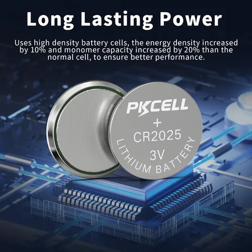 Miniatura 4 de PKCELL CR 2025 Baterías CR2025 3V Batería de litio (paquete de 5)