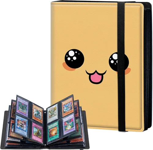 Miniatura 11 de Carpeta de tarjetas de 4 bolsillos con capacidad para 160 tarjetas, carpeta de álbum de coleccionista de libros de tarjetas para Yugioh, MTG, TCG
