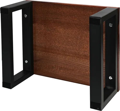 Miniatura 6 de CONSDAN Taburete con marco de metal, taburete de madera maciza para niños pequeños, niños y adultos, taburete portátil para dormitorio, baño, Negro