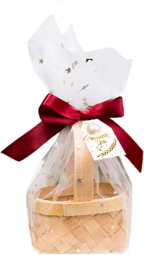 Miniatura 10 de Mini cesta de regalo tejida a mano de bambú, cajas de dulces, caja de embalaje de chocolate, perfecta para baby showers, cumpleaños, recuerdos
