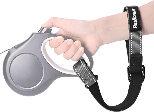 Miniatura 14 de PetBonus Correa corta para perro, correa de seguridad para correa retráctil para perro, diseño reflectante y mango acolchado suave ajustable, capa