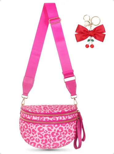 Miniatura 25 de Bum Bag Crossbody Bag para mujer Amplias bolsas Riñoneras cruzadas de nailon Monedero con cinturón para viajar y correr, regalos de moda