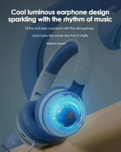 Miniatura 3 de Xmenha Auriculares inalámbricos para niños con micrófono para la escuela, con cancelación de ruido, protección para los oídos, Bluetooth, plegable