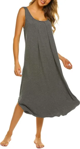Miniatura 2 de Ekouaer - Camisón sin mangas para mujer, camisón suave, camisón suelto, sin mangas, camisón S-XXL