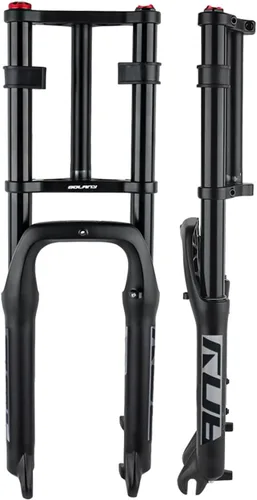 Snow Beach Bike Suspension Tenedor de 20 pulgadas 4.0 Neumáticos Fat Air Forks Travel 5.512 in, 1-1/8inch Steerer Bike Horquillas Spread 5.315 in