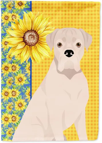 Miniatura 161 de Caroline's Treasures WDK5331CHF - Bandera de verano con diseño de girasoles rojos y blancos, manga grande, para porche, para colgar en la pared