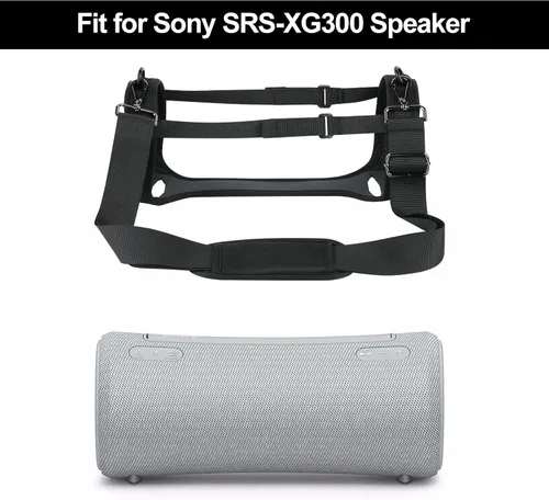Miniatura 4 de Funda de transporte de viaje compatible con altavoz portátil Sony SRS-XG300 X-Series, dos lados de malla, funda protectora con correa para el hombro