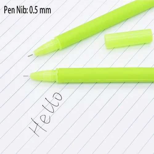 Miniatura 6 de 12 bolígrafos creativos de tinta de gel con flores artificiales, color negro líquido, tinta de gel de 0.020 in, para niñas y mujeres, suministros