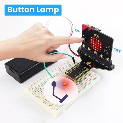 Miniatura 5 de KEYESTUDIO Micro:bit Kit básico de inicio para adolescentes y principiantes - Kit de aprendizaje electrónico con sensores, LED y tutoriales