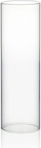 Miniatura 26 de WGVI Funda para portavelas Hurricane, ancho de 2 pulgadas, altura de 12 pulgadas, portavelas cilíndrico de vidrio transparente, tubo de chimenea