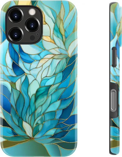 Miniatura 19 de LUHOURI Funda para iPhone 12 Mini, compatible con carga inalámbrica, doble capa, interior de silicona suave + carcasa exterior dura, bonito diseño