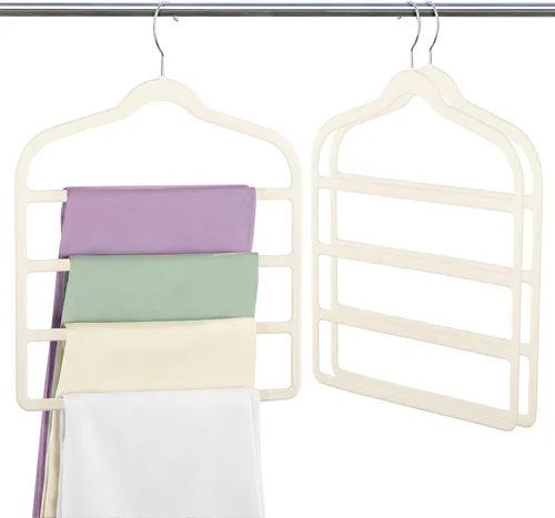 Miniatura 13 de Percha para pantalones de terciopelo que ahorra espacio, antideslizante, Myfolrena, percha para pantalones y pantalones cortos, múltiples perchas