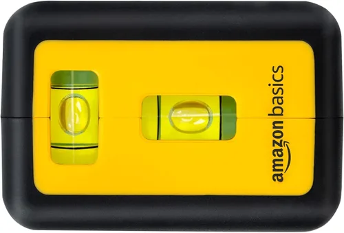 Miniatura 3 de Amazon Basics Nivel láser giratorio de 360 grados Clase II con 2 viales de burbuja retroiluminados extragrandes, 16 pies/192 pulgadas, amarillo/negro