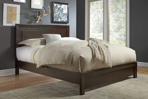 Miniatura 14 de Modus Furniture Cama de madera maciza, California King, Kentfield - roble negro a la deriva