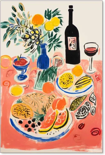 Miniatura 12 de Póster de pintura al óleo colorida de ventana abierta, arte de pared abstracto impresionista famoso y moderno, impresiones de lienzo estético