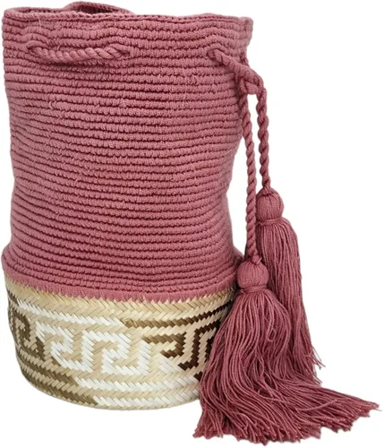 Miniatura 2 de Mochila Wayuu colombiana 100 % auténtica, hecha a mano, producto artesanal, bolsa de viaje cruzada de diseño único, estilos multicolor..