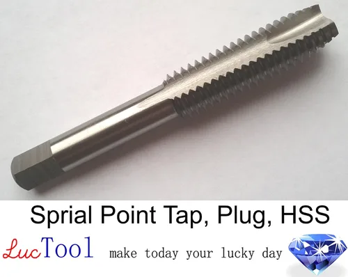 Miniatura 2 de 5/16-24 UNF - Tapón de punta en espiral GH3 Limit 2 Flauta HSS Gun Tap Sin Recubrimiento Acabado Brillante Rosca de Tierra. Luctool proporciona