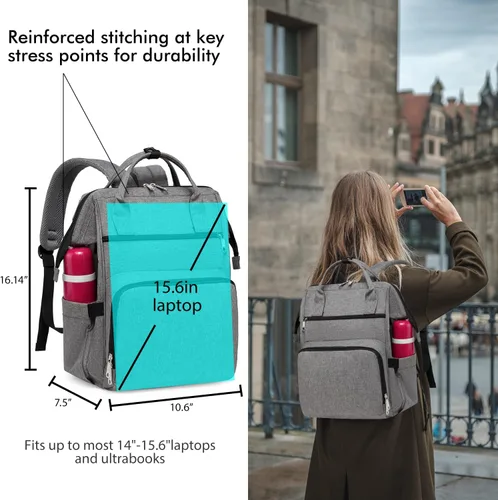 Miniatura 6 de Mochila de Enfermera Gatycallaty, Gris, Estándar