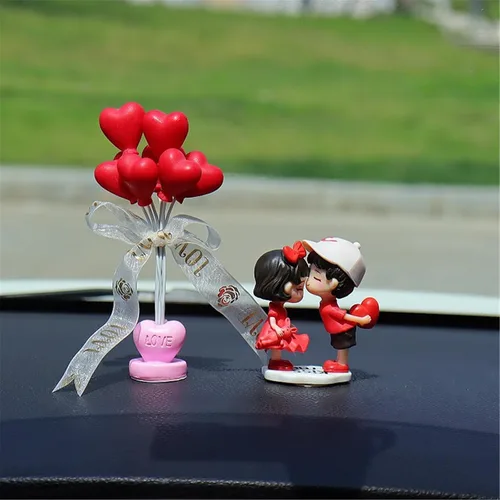 Miniatura 10 de Lindos adornos para pareja, lindo adorno para el interior del automóvil para parejas, decoración del automóvil, acción de caricaturas para parejas