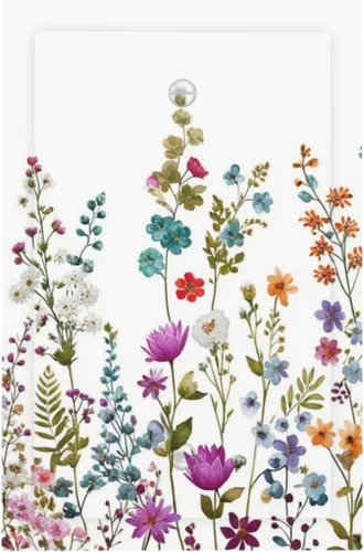 Miniatura 123 de Cubierta de Interruptor de Luz de 1 Gang con Flores Silvestres Bohemias, Hierbas, Floral, Decorativa, Planta Botánica, Naturaleza, Acuarela, Placa