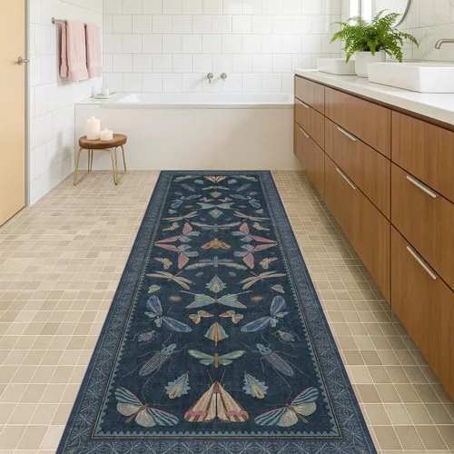 Miniatura 143 de Hazo Haus Alfombra de Baño Bohemia Lavable 2x3, Alfombras Pequeñas para Cocina, Tocador, Puerta Principal Entrada Interior, Antideslizante Pelo Bajo