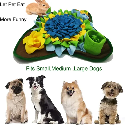 Miniatura 6 de Alfombrilla de olfateo para perros, esteras de alimentación para mascotas, almohadilla de olfateo para cachorros, juguetes interactivos de Azul-01
