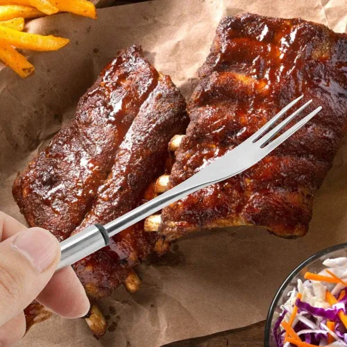 Miniatura 4 de Juego de 6 tenedores para fondue de queso, palitos de fondue de 7.1 pulgadas, tenedor de acero inoxidable para carne asada, chocolate, postre y queso