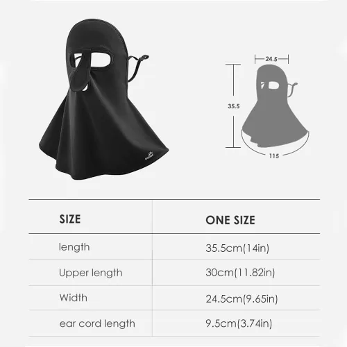 Miniatura 5 de Neck Gaiter Face Scarf Cover Sun Protection Balaclava Cloth Bandanas with Ear Loops SLF3M263