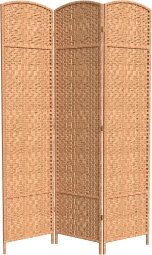Miniatura 21 de Red Lantern Divisor de habitación con tejido de diamante de 7 pies de alto, color blanco, 4 paneles