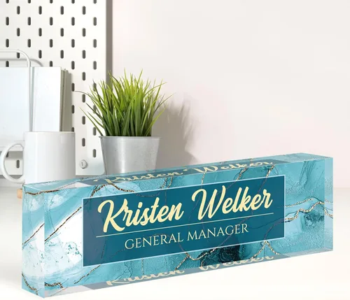 Miniatura 18 de Placa de nombre personalizada para escritorio, placa de nombre de escritorio personalizada, decoración de oficina para mujeres y hombres, accesorios