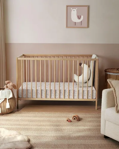Miniatura 5 de Blissful Diary Sábanas de muselina para cuna para niñas, sábana de bebé de algodón suave bohemio para colchón de cuna estándar de 52 x 28 pulgadas