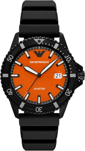 Miniatura 23 de Emporio Armani World Explorer Dive-Inspired Men's Watch with Stainless Steel, Silicone or Leather Band