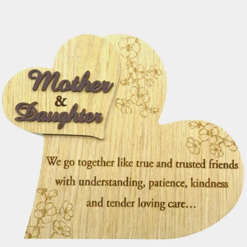 UNIDECO Regalos especiales para el día de la madre, regalos del día de la madre para hija de mamá y papá, decoración de corazón para pared, regalo