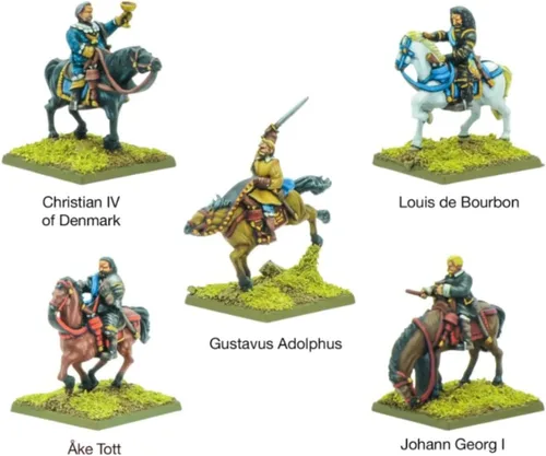 Miniatura 2 de Warlord Games Pike & Shotte Batallas épicas - Treinta años de guerra Protestante Alianza Comandantes Militar Mesa Superior Wargaming Modelo Kit
