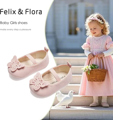 Miniatura 20 de Felix & Flora Zapatos de bebé de suela suave - Zapatos de bebé para caminar, mocasines, suela de goma, zapatos de cuna